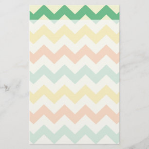 Citrus Lime Green Oranje Yellow Chevron Zigzags Briefpapier