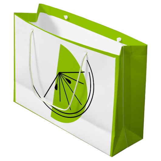 Citrus Lime sac cadeau grand citron (Devant Angle)