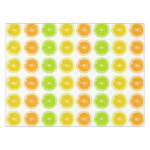 Citrus Limoen, Oranje en Lemon Polka Dot Slices Tafelkleed (Voorkant (Horizontaal))