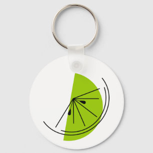 Citrus Limoen sleutelhanger aluminium ronde