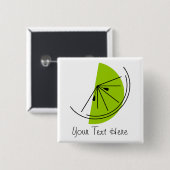 Citrus Limoen-tekstknop Vierkante Button 5,1 Cm (Voorkant /achterkant)