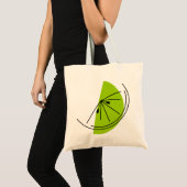 Citrus Limoen tweezijdige canvas tas (Voorkant (product))
