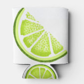 Citrus Limoen Wedge Slice Blikjeskoeler (Achterkant)