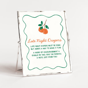 Citrus Little Cutie Baby shower Late Night Luiers Poster