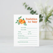 Citrus Little Cutie Baby shower Prediction Game (Staand voorkant)