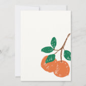 Citrus Little Cutie Modern Baby shower Kaart (Achterkant)