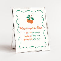 Citrus Little Cutie Modern Baby shower Mom Osa Bar