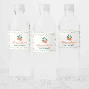 Citrus Little Cutie Modern Baby shower Waterfles Etiket