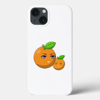Citrus Love - liefhebbende oranje moeder en zoon iPhone 13 Hoesje