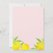 Citrus Main Squeeze Bruids Douche Uitnodiging (Achterkant)