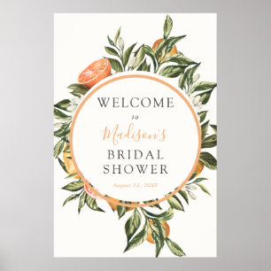 Citrus Main Squeeze Bruiloft Feest Welkomstbord Poster