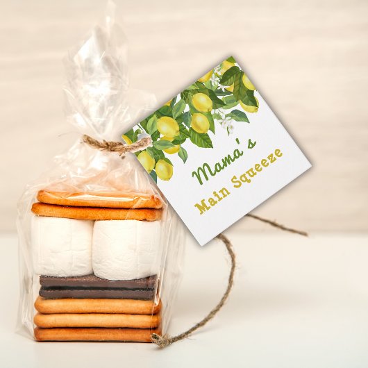 Citrus Main Squeeze Sweetie Lemon Baby shower Bedankjes Labels