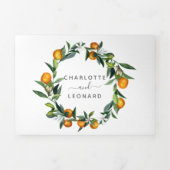 Citrus Mariage photo tuiles Tri-Fold Invitation (Page de couverture)