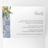 Citrus Mariage photo tuiles Tri-Fold Invitation (Intérieur en premier)