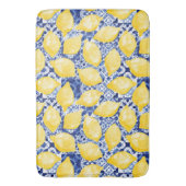Citrus Mediterraan Blauw Wit Tegel Badmat (Voorkant Verticaal)