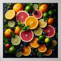 Citrus Medley - Poster Symphonique Fruit Frais