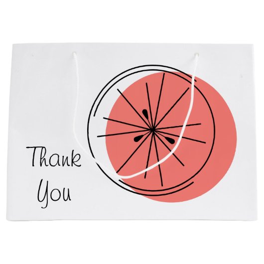 Citrus Merci rose sac cadeau grand (Devant)