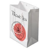 Citrus Merci rose sac cadeau moyen (Devant Angle)