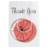 Citrus Merci rose sac cadeau moyen (Dos)