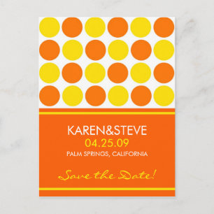 Citrus met kleurcode Sla de datums op Aankondigingskaart