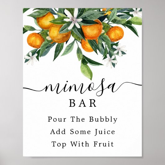 Citrus Mimosa Bar Bord Poster (Voorkant)