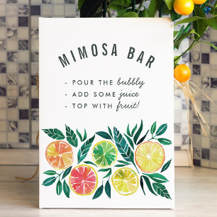 Citrus Mimosa Bar Cocktail Drinken Feestbord Poster