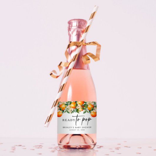Citrus Mini Sparkling Vins Étiquettes Prêt à Pop