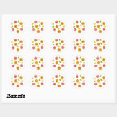 Citrus Multi autocollant rond (Feuille)