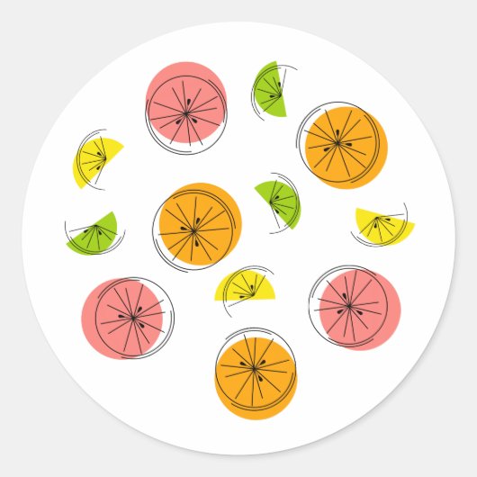 Citrus Multi autocollant rond (Devant)