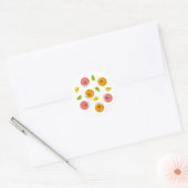 Citrus Multi autocollant rond (Enveloppe)