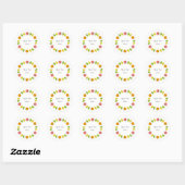 Citrus Multi Circle Tekst sticker rond (Vel)