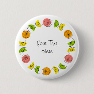 Citrus Multi Circle Text, ronde Button 5,7 Cm