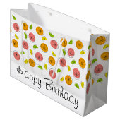 Citrus Multi Happy Anniversaire sac cadeau grand (Devant Angle)