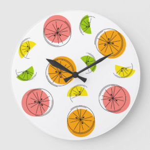 Citrus Multi-klok rond Grote Klok