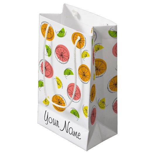 Citrus Multi Nom sac cadeau petit (Devant Angle)