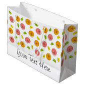 Citrus Multi Text cadeau grote tas Groot Cadeauzakje (Voorkant Gekanteld)