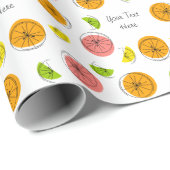 Citrus Multi-Text Cadeaupapier (Rol Hoek)