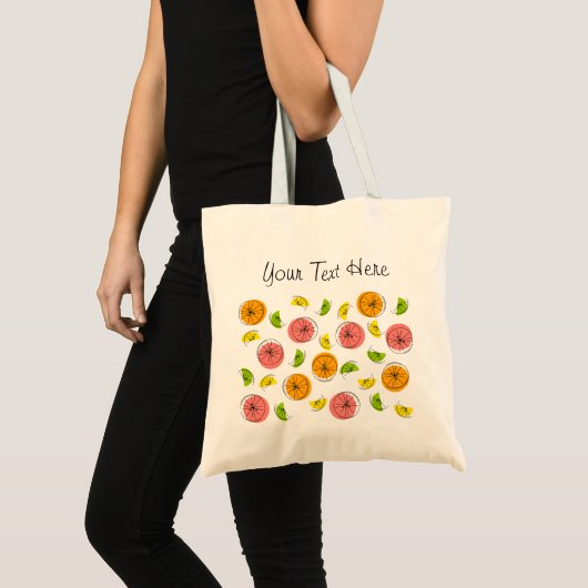 Citrus Multi-Text canvas tas (Voorkant (product))