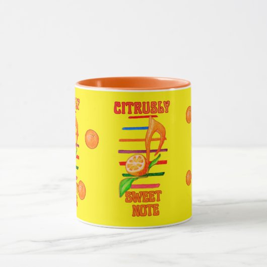 CITRUS MUSIC NOTE DESIGNED MUG MOK (Midden)