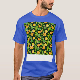 Citrus Naadloze Patroon Citroen Limoen Sinaasappel T-shirt