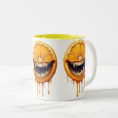 Citrus Nightmare Coffee Mug – Spooky Fruit Design (Devant droit)