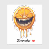 Citrus Nightmare Sticker – Bold Fruit Art (Feuille)