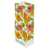 Citrus Nom sac cadeau vin (Devant Angle)