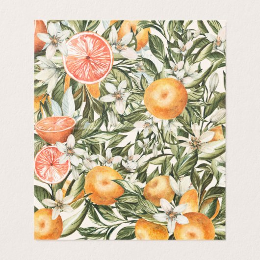 Citrus orange botanique moderne rustique carte pla (Inside Unfolded)