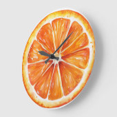 Citrus Orange Fruit Slice Round Clock Grote Klok (Hoek)
