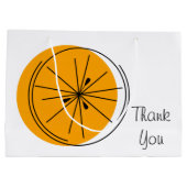 Citrus Orange Merci sac cadeau grand (Dos)