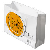 Citrus Orange Merci sac cadeau grand (Devant Angle)