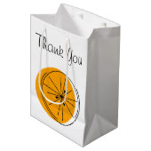 Citrus Orange Merci sac cadeau moyen (Devant Angle)