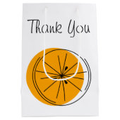 Citrus Orange Merci sac cadeau moyen (Dos)