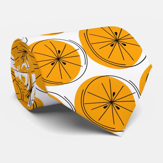 Citrus Orange Multi cravate (Roulé)